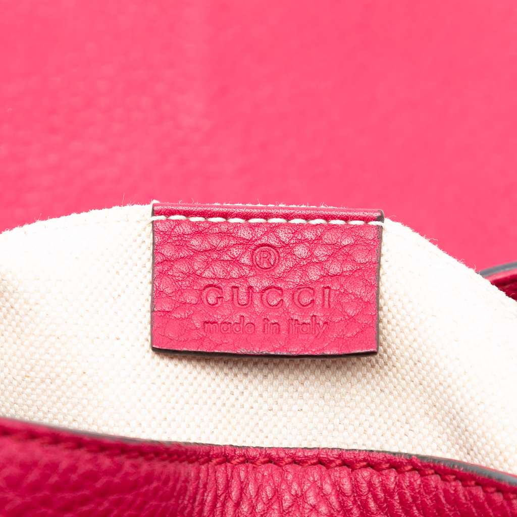 Gucci Leather Bamboo Tassel Backpack Pink Leather Good condition - Box View