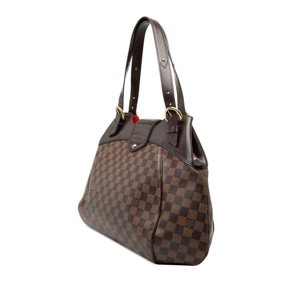Louis Vuitton Damier Ebene Sistina GM Brown Good condition - Back View