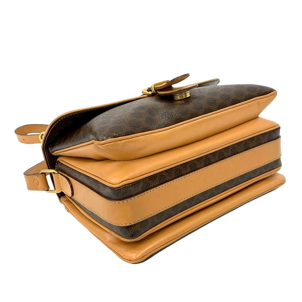 Celine Macadam Coated Canvas Crossbody Brown Canvas Good condition - Inside View