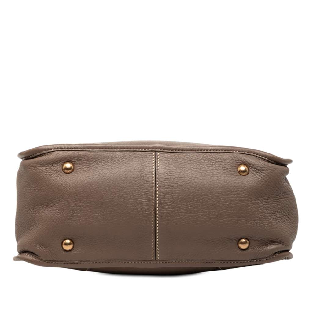 Prada Cervo Open Convertible Tote Brown Leather Good condition - Inside View