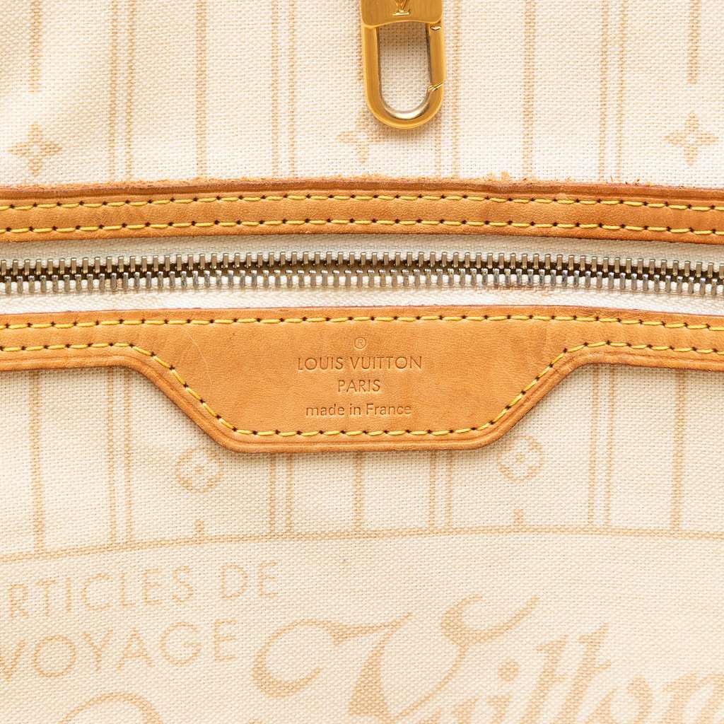 Louis Vuitton Damier Azur Neverfull GM White Good condition - Box View