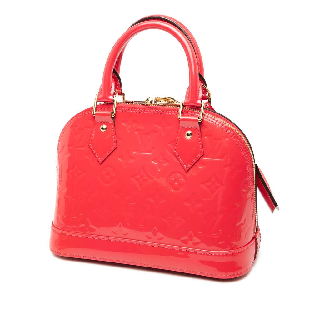 Louis Vuitton Monogram Vernis Alma BB Pink Leather Good condition - Back View