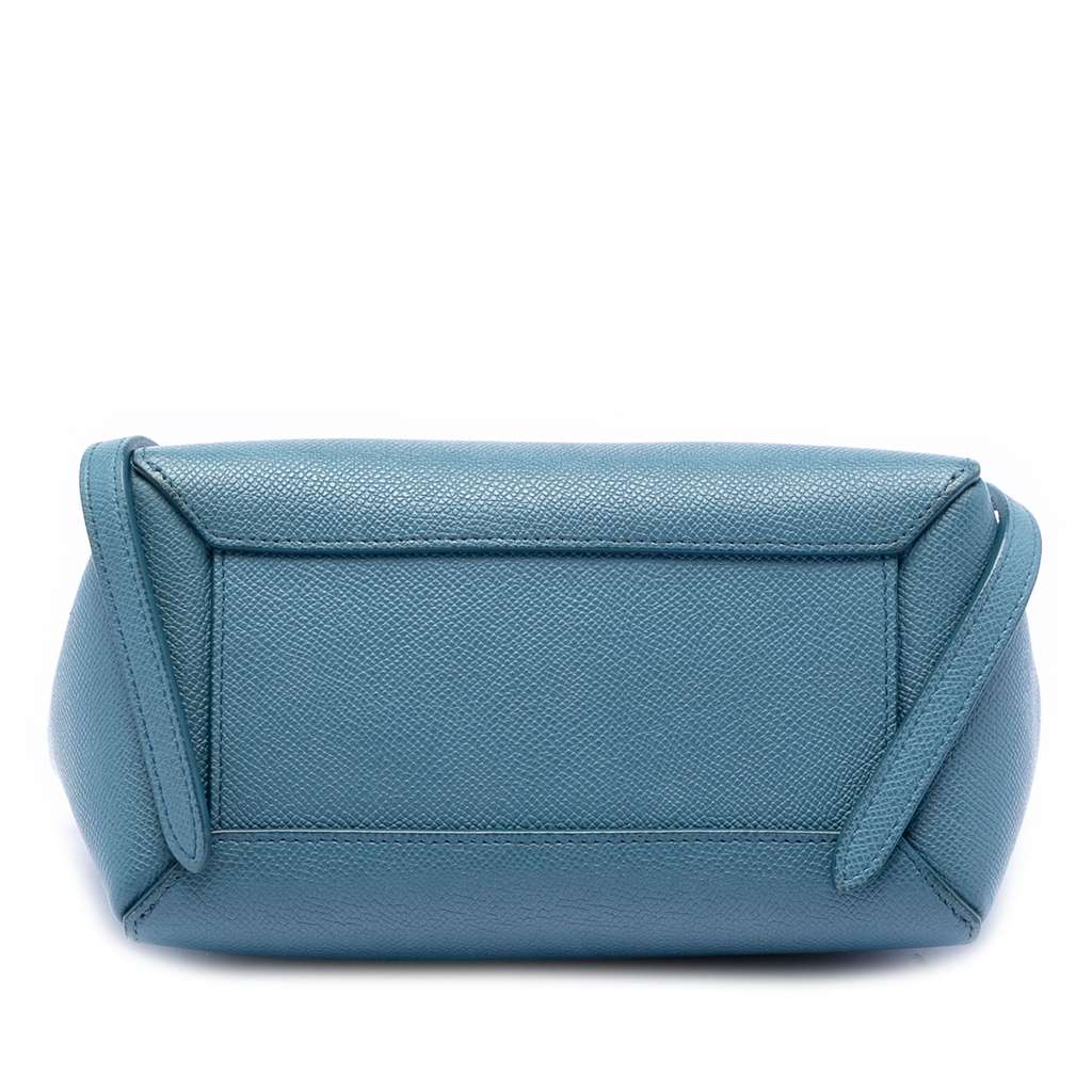 Celine Nano Grained Calfskin Belt Bag Blue Leather Good condition - Inside View
