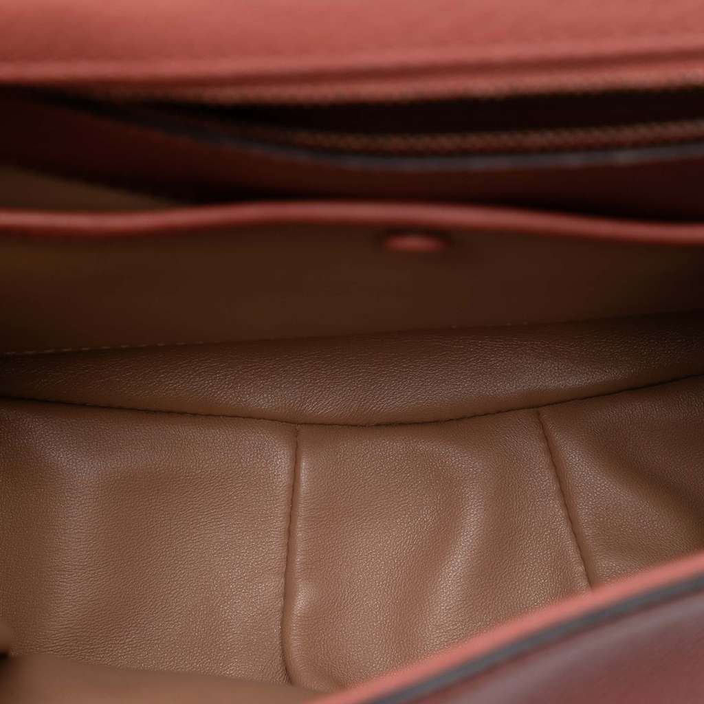 Gucci Medium Leather Bamboo Nouveau Fringe Crossbody Pink Leather Fair condition - Model View