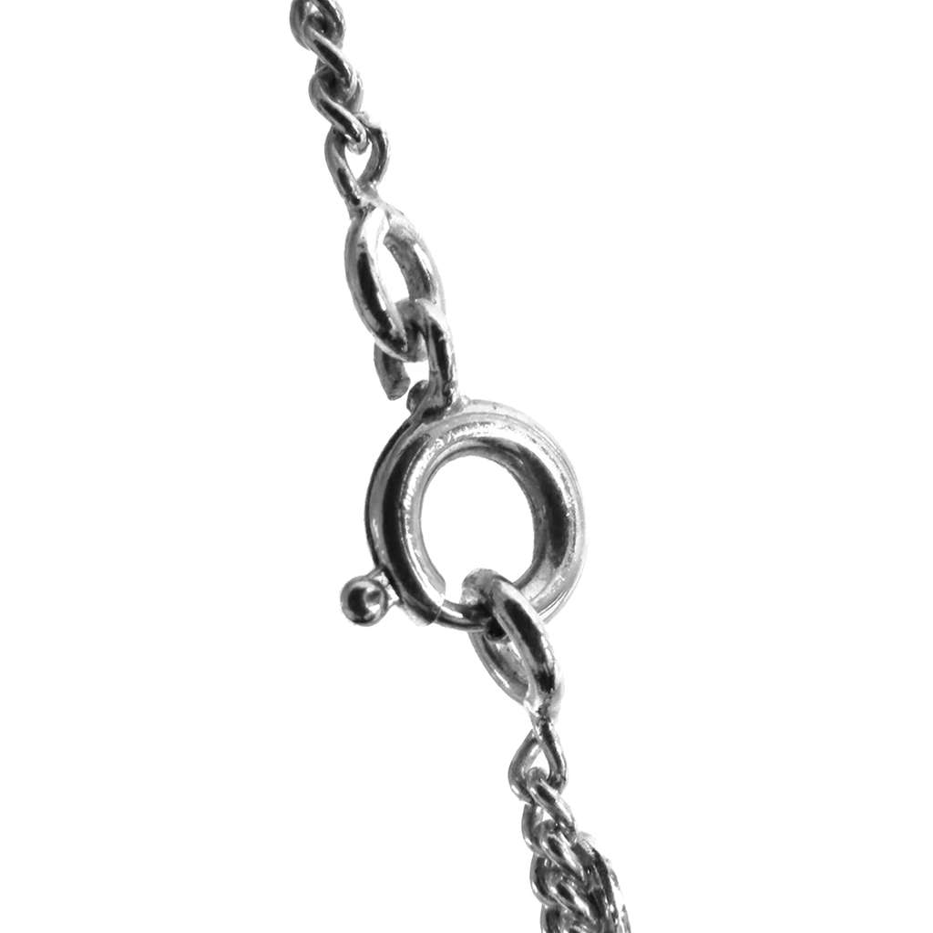 Chanel Silver Plated CC Pendant Necklace Silver Metal Good condition - Box View