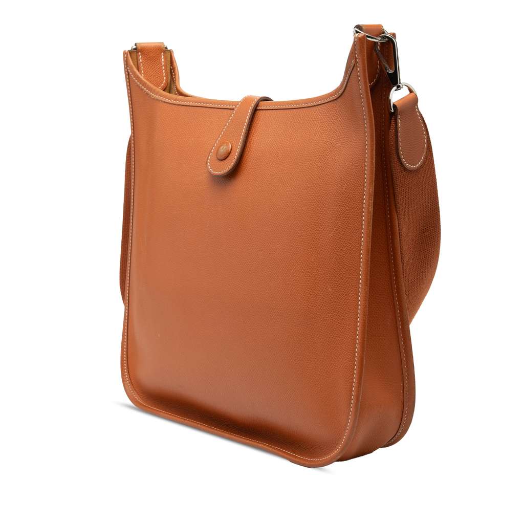 Hermès Epsom Evelyne PM Brown Leather Good condition - Back View