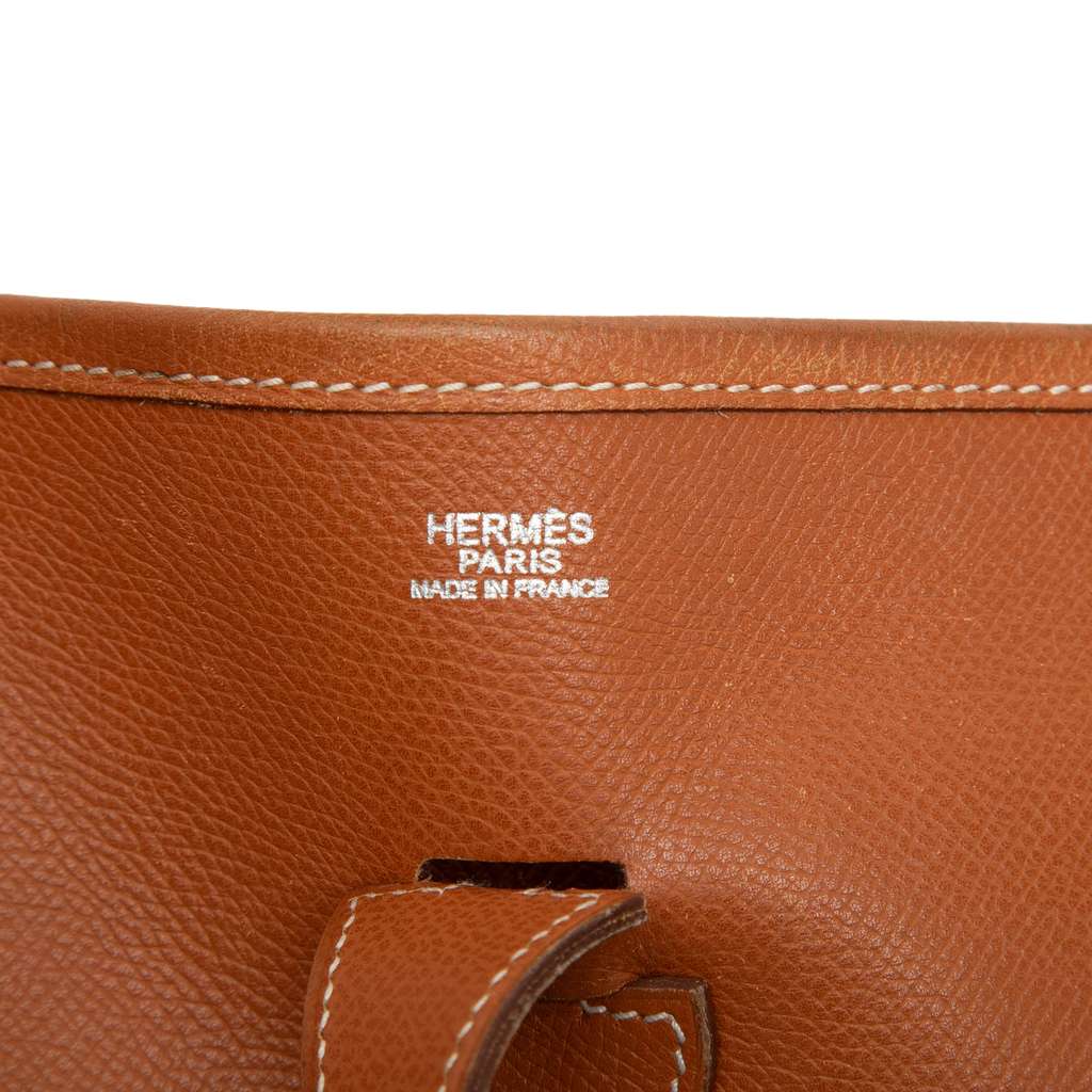 Hermès Epsom Evelyne PM Brown Leather Good condition - Box View