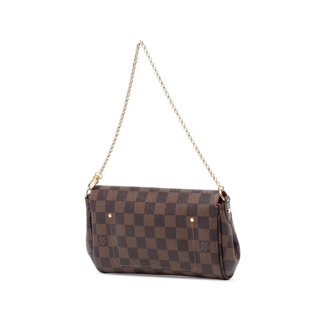 Louis Vuitton Damier Ebene Favorite PM Brown Good condition - Back View
