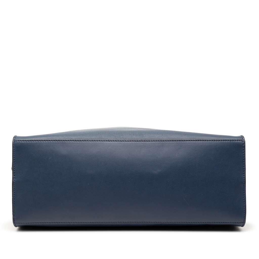 Fendi Leather Lui Urban Briefcase Blue Leather Good condition - Inside View