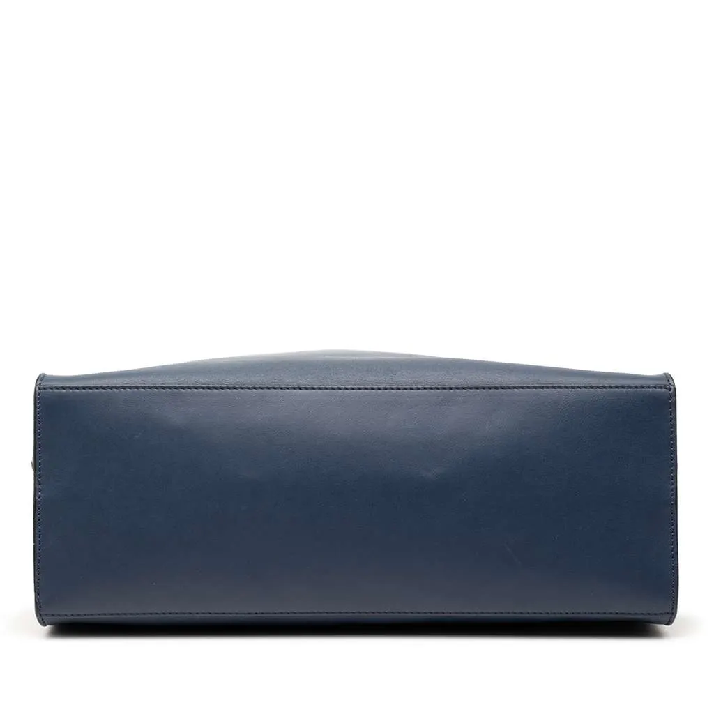 Fendi Leather Lui Urban Briefcase Blue Leather Good - Inside View