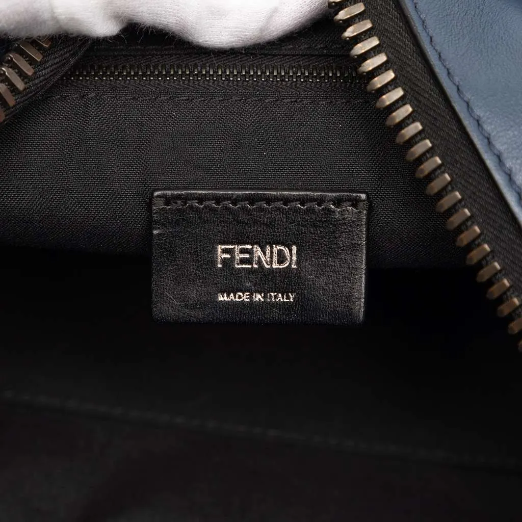 Fendi Leather Lui Urban Briefcase Blue Leather Good - Box View