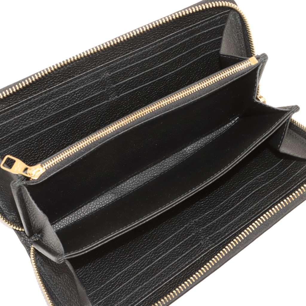 Louis Vuitton Monogram Empreinte Bicolor Zippy Long Wallet Black Leather Good condition - Inside View