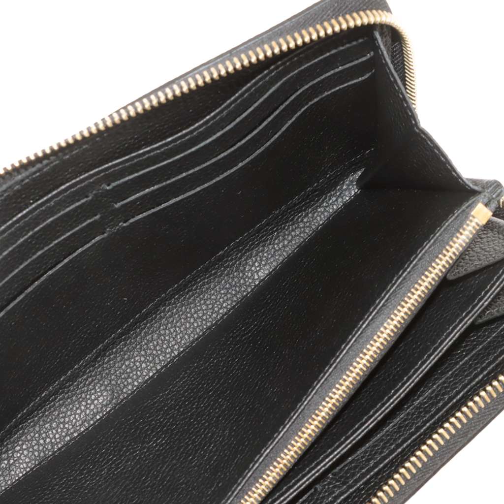 Louis Vuitton Monogram Empreinte Bicolor Zippy Long Wallet Black Leather Good condition - Box View
