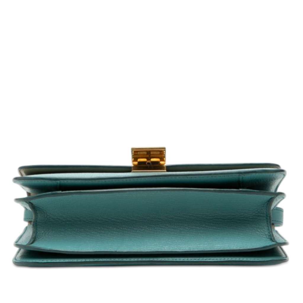 Celine Medium Calfskin Classic Box Blue Leather Good condition - Inside View