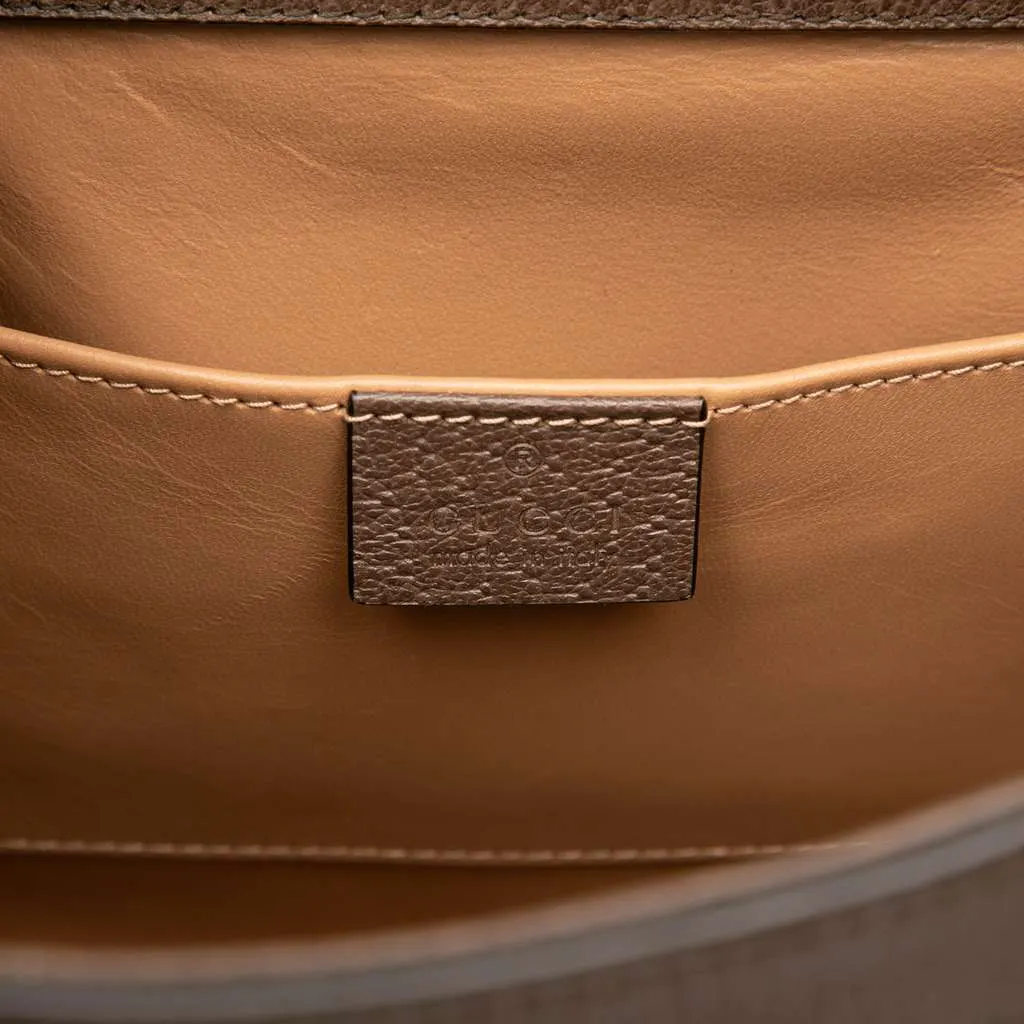 Gucci Medium Jumbo GG Canvas Bamboo Diana Satchel Brown Canvas Very good - Box View