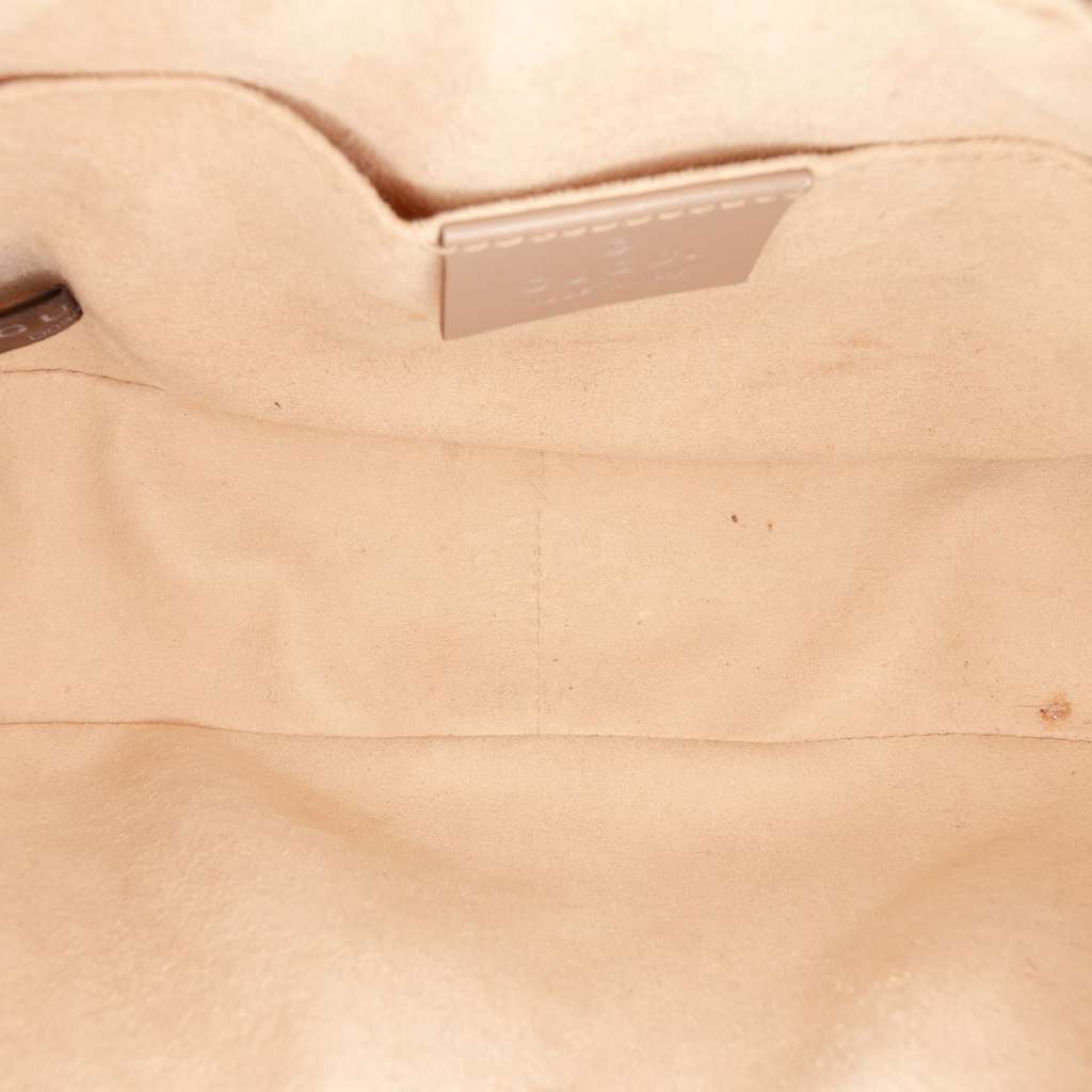 Gucci Mini GG Marmont Matelasse Leather Crossbody Brown Leather Good condition - Model View