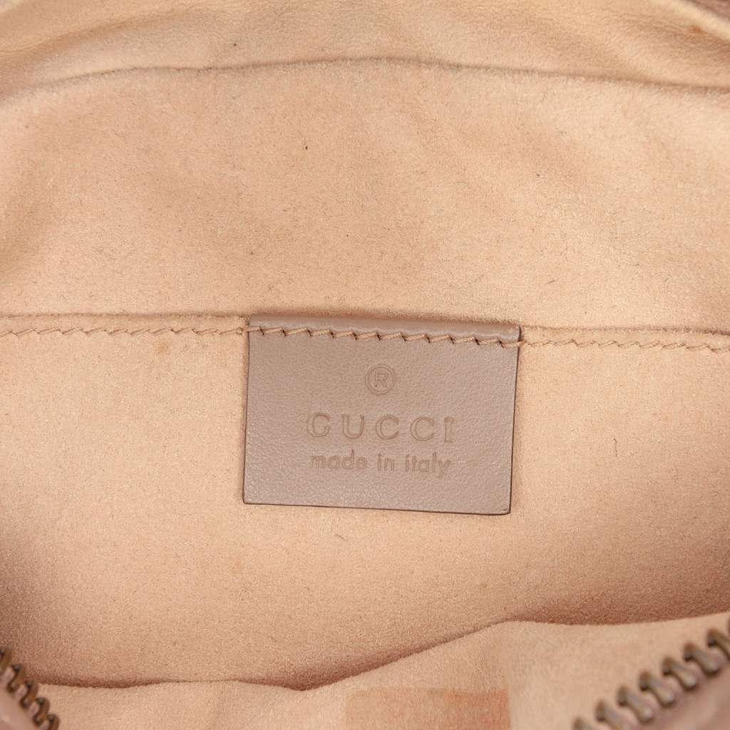 Gucci Mini GG Marmont Matelasse Leather Crossbody Brown Leather Good condition - Box View