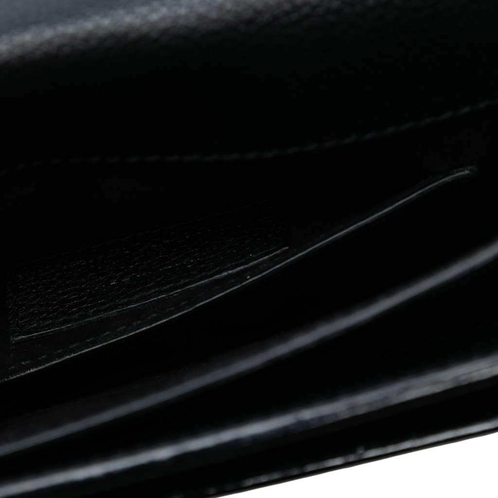 Saint Laurent Medium Grained Calfskin Monogram Sunset Crossbody Black Leather Good condition - Model View