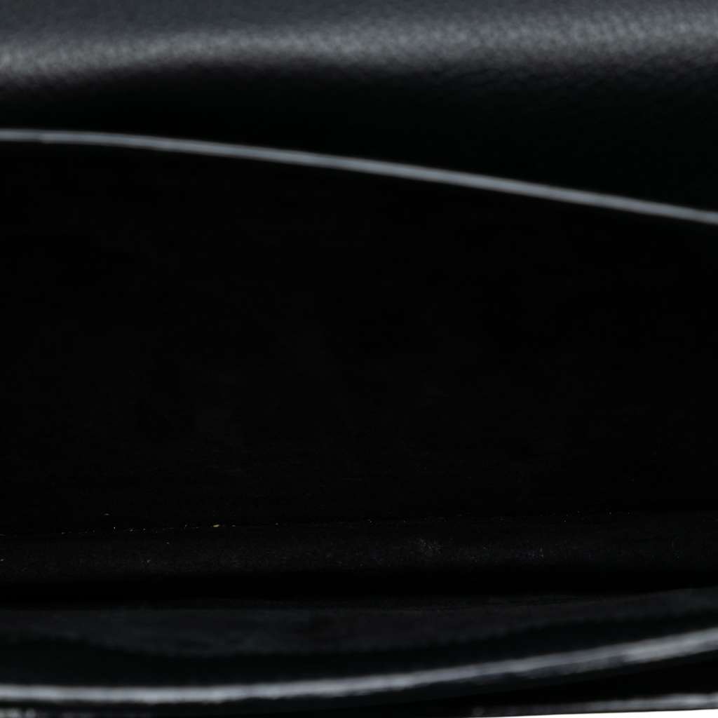 Saint Laurent Medium Grained Calfskin Monogram Sunset Crossbody Black Leather Good condition - Box View