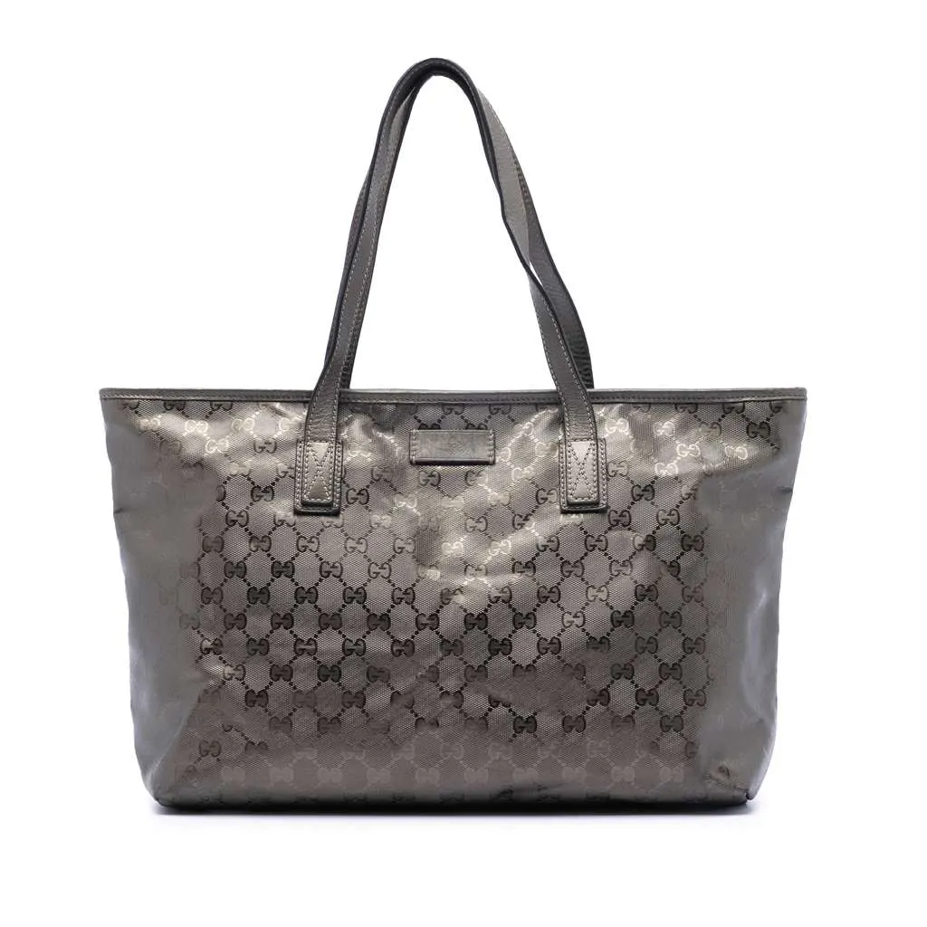 Gucci GG Imprime Tote Brown Canvas Good - Front View