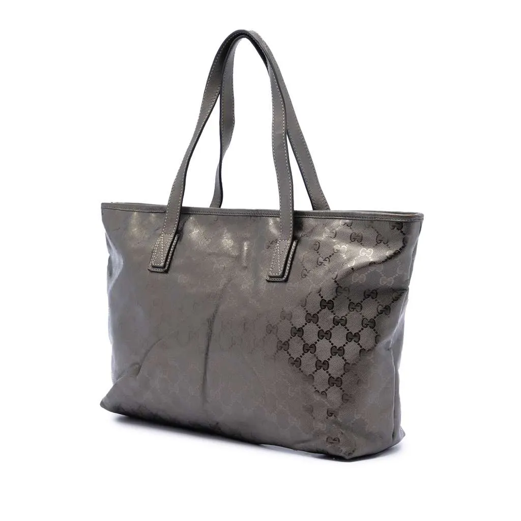 Gucci GG Imprime Tote Brown Canvas Good - Back View