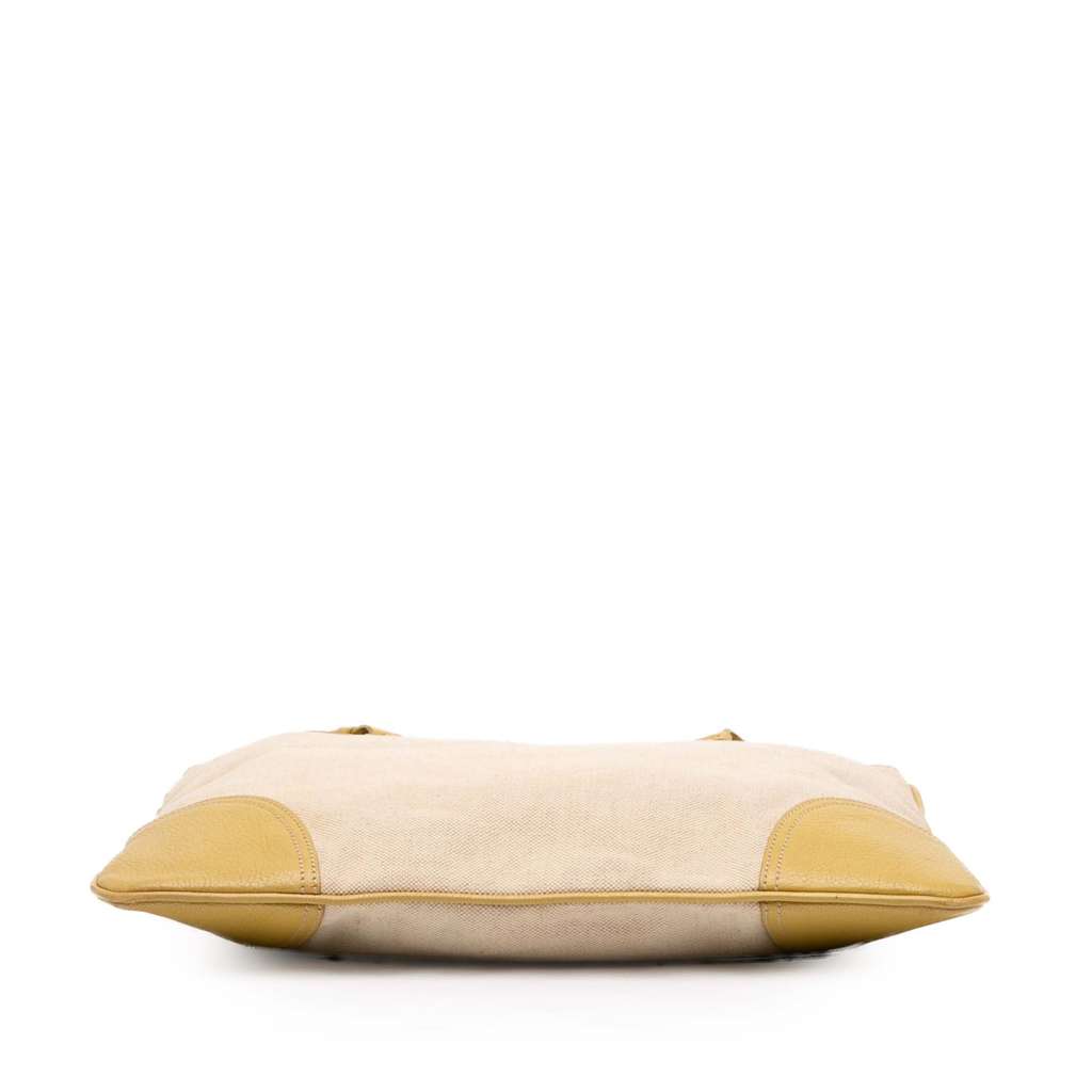 Prada Vitello Trimmed Canvas Canapa Tote Brown Canvas Good condition - Inside View