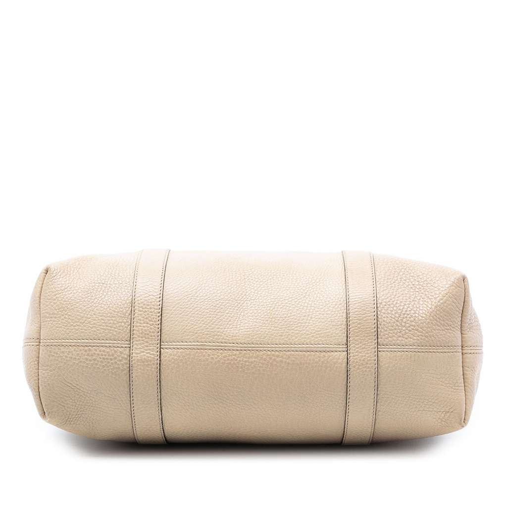 Gucci Pebbled Leather Miss GG Tote Brown Canvas Good condition - Inside View