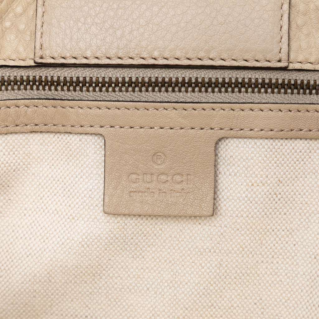 Gucci Pebbled Leather Miss GG Tote Brown Canvas Good condition - Box View