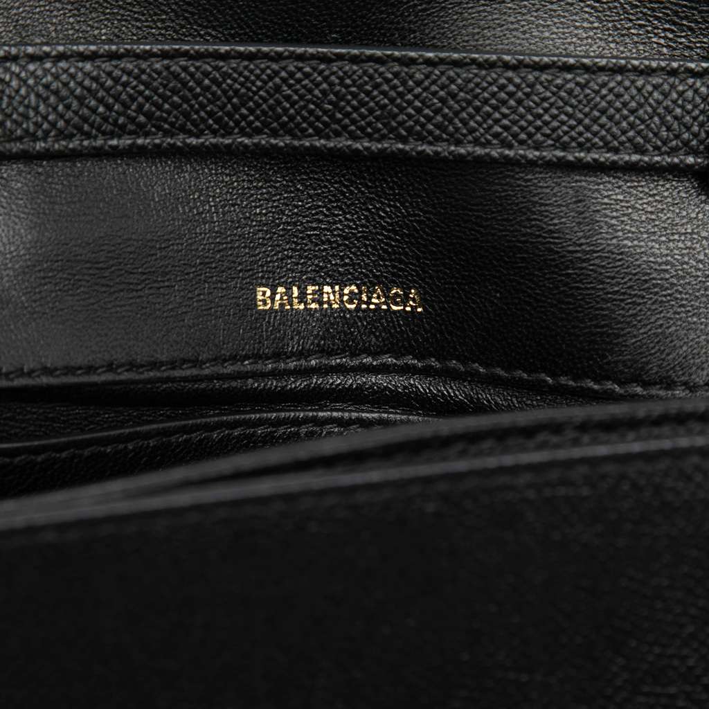 Balenciaga Grained Calfskin Logo Ville Day Crossbody XS Black Leather Good condition - Box View