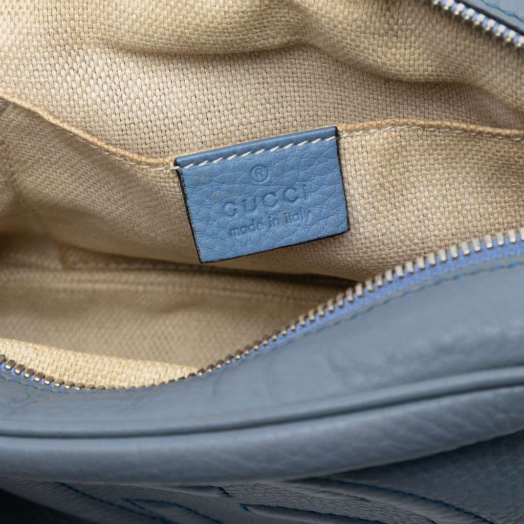 Gucci Leather Soho Disco Crossbody Blue Leather Good condition - Box View