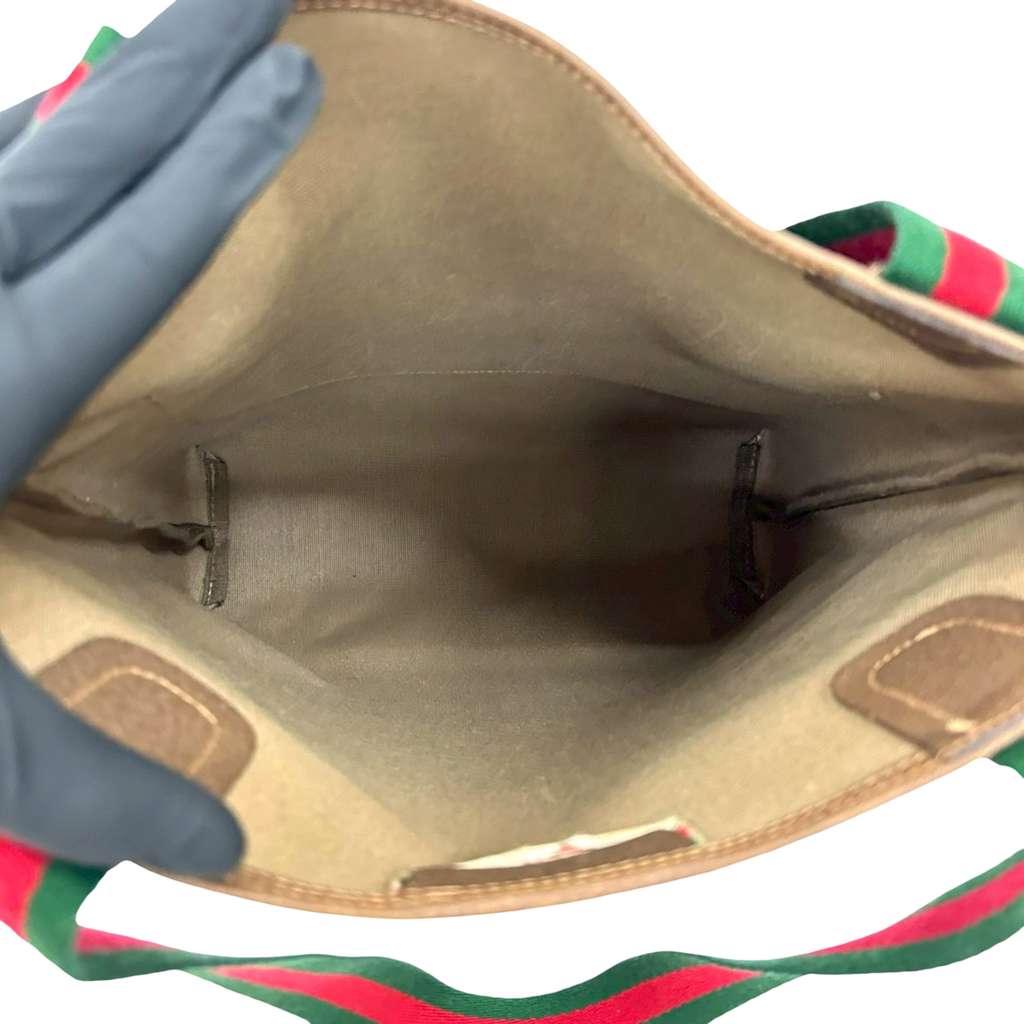 Gucci GG Supreme Web Tote Brown Canvas Good condition - Inside View