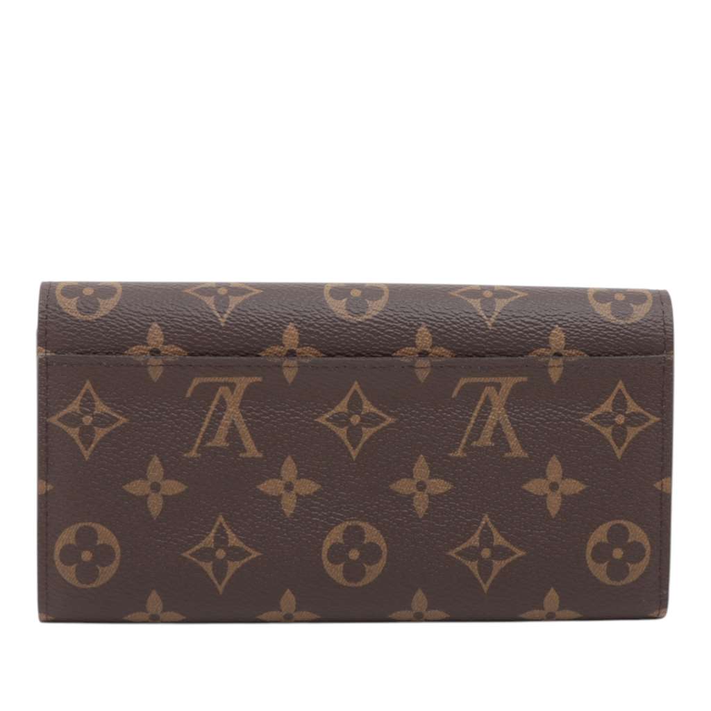 Louis Vuitton Monogram Portefeuille Sarah Wallet Brown Good condition - Back View