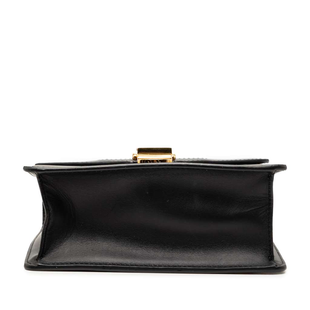 Gucci Mini Leather Web Sylvie Chain Crossbody Black Leather Good condition - Inside View