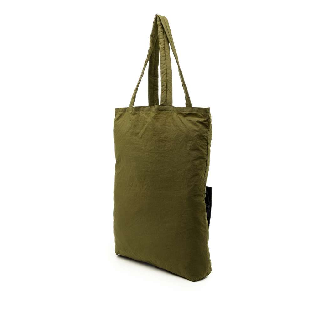Bottega Veneta Intrecciato Trimmed Nylon Eco Tote Green Good condition - Back View
