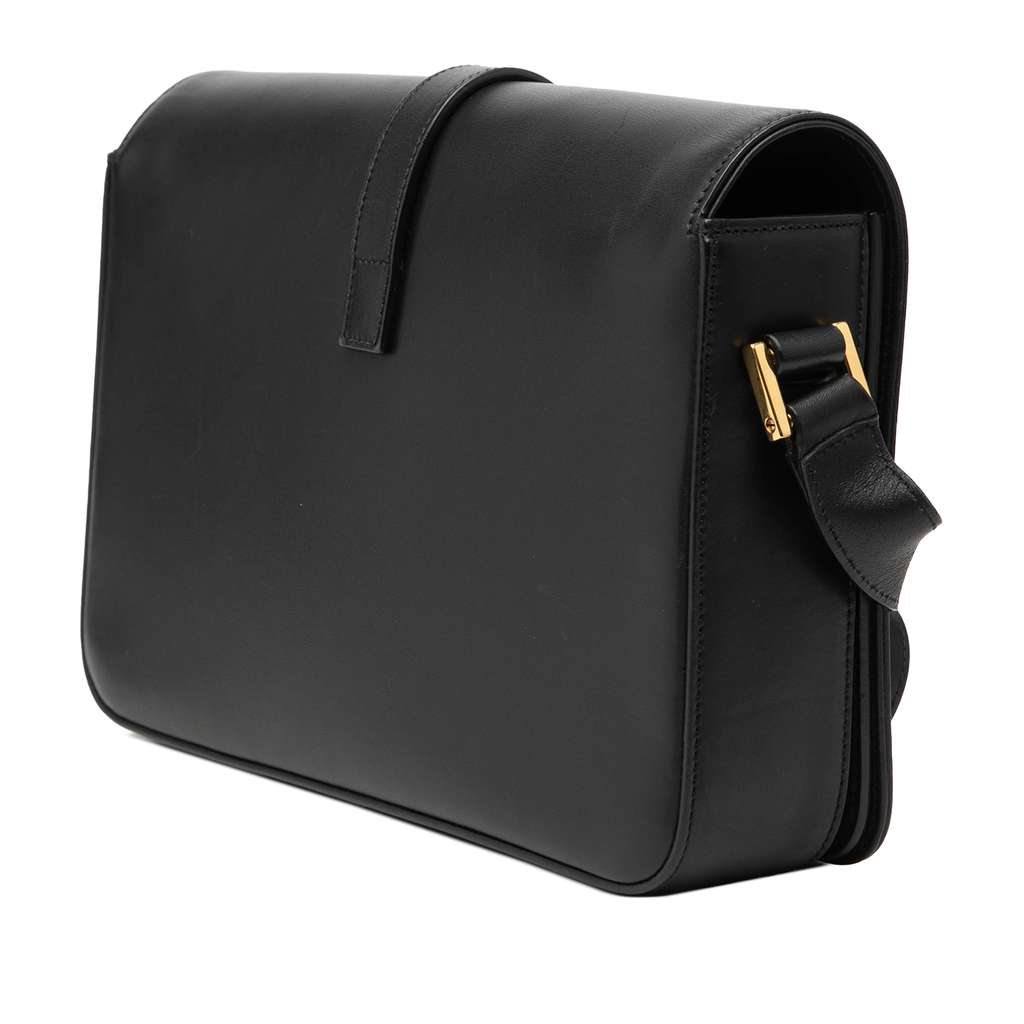 Saint Laurent Medium Leather Monogram Universite Bag Black Leather Good condition - Back View