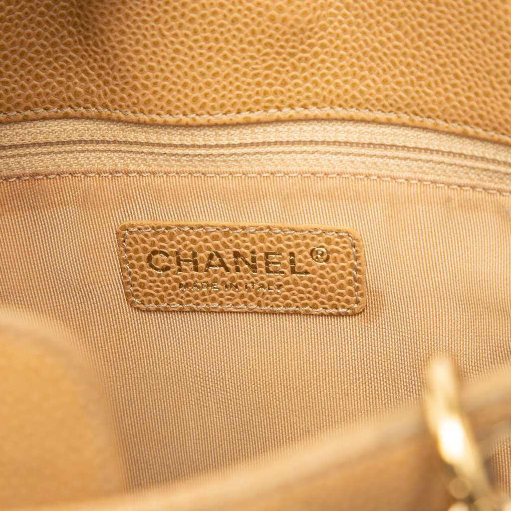 Chanel Caviar Petite Shopping Tote Brown Leather Good condition - Box View
