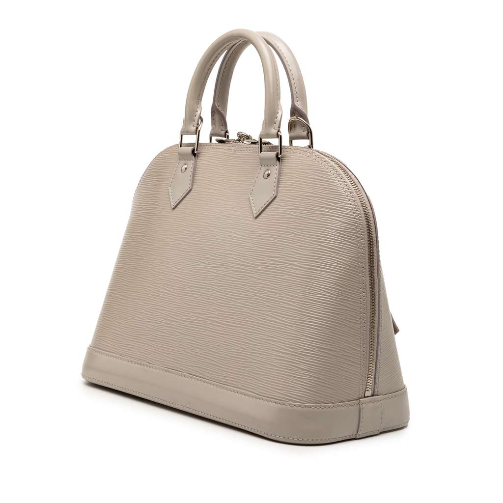 Louis Vuitton Epi Alma PM Grey Leather Good condition - Back View