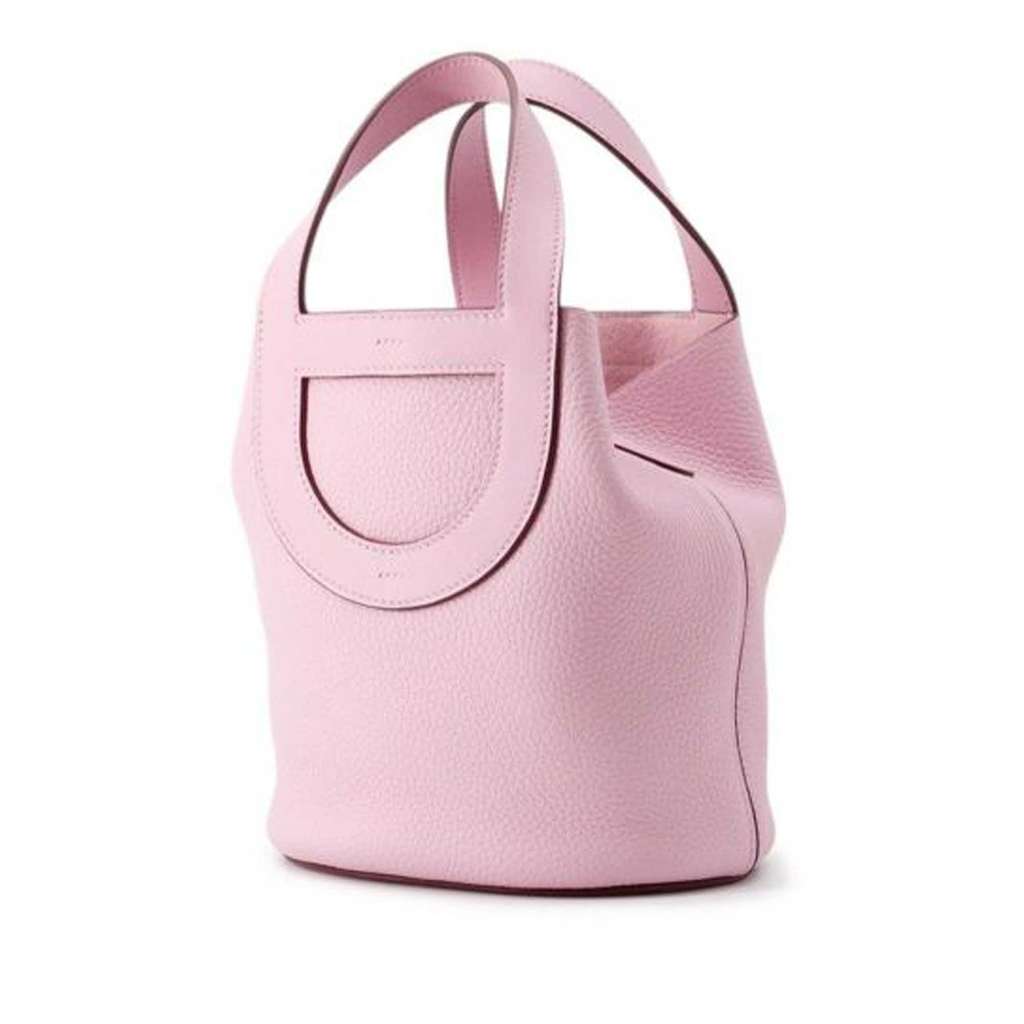 Hermès Clemence and Swift In The Loop 18 Pink Leather Good condition - Back View