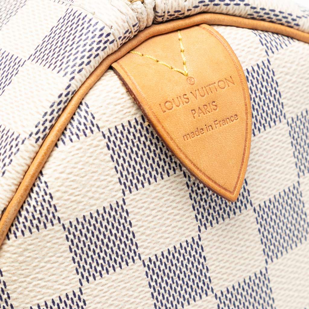 Louis Vuitton Damier Azur Speedy 35 White Good condition - Box View