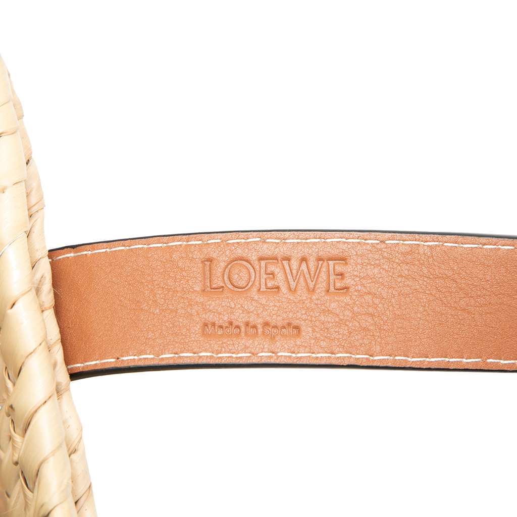 Loewe Small Raffia Anagram Basket Tote Brown Good condition - Box View