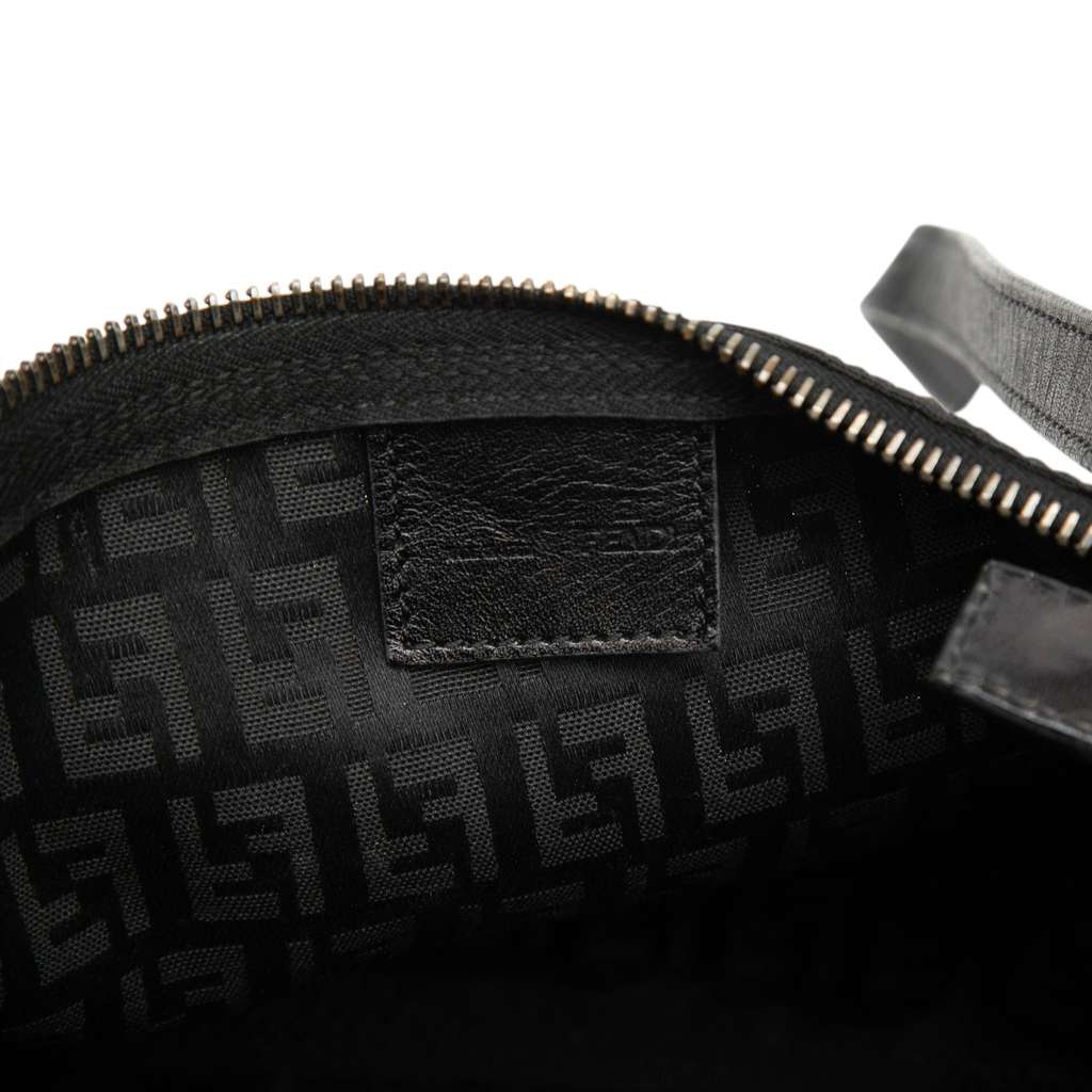 Fendi Zucchino Canvas Handbag Black Canvas Good condition - Box View