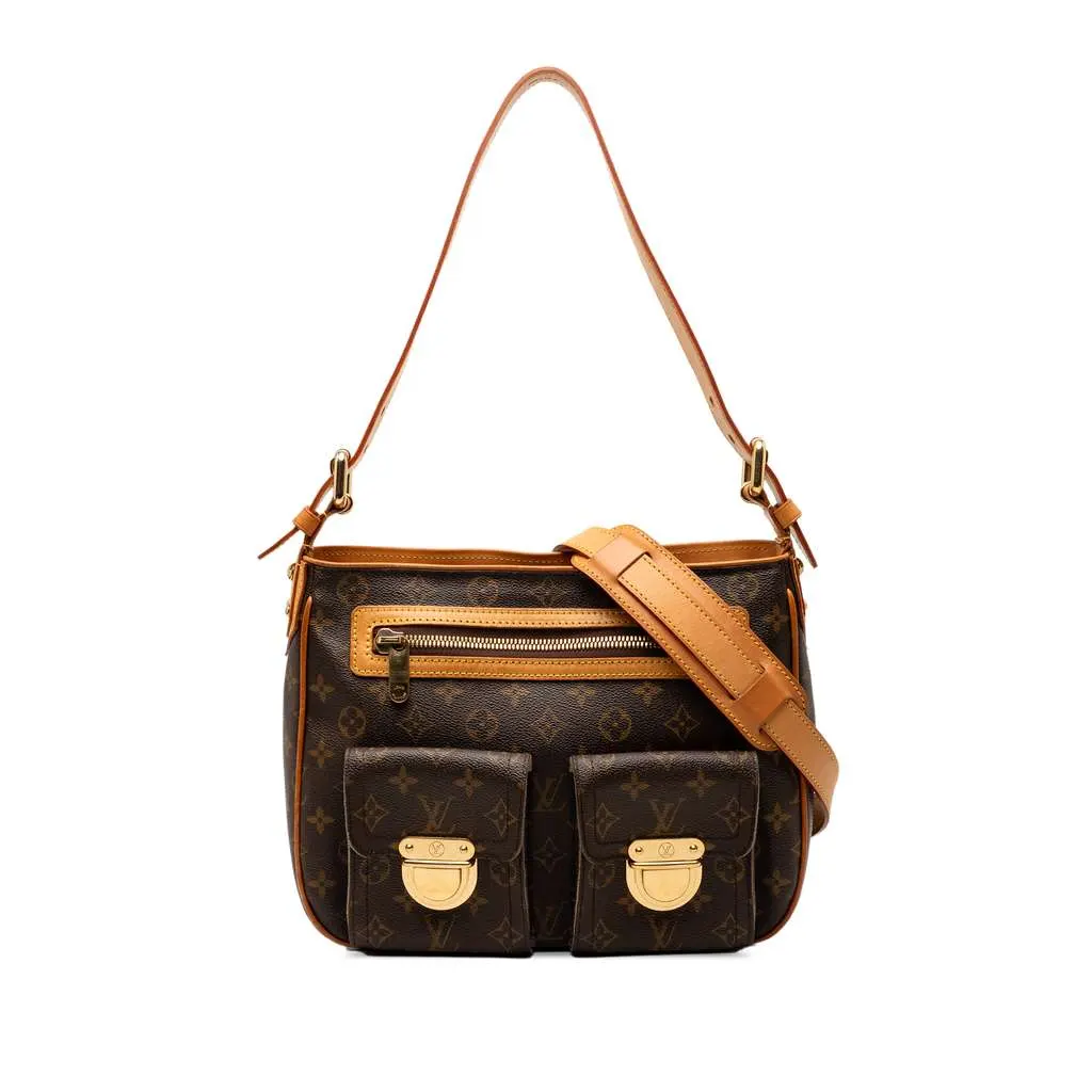 Louis Vuitton Monogram Hudson GM Brown Very good - Front View