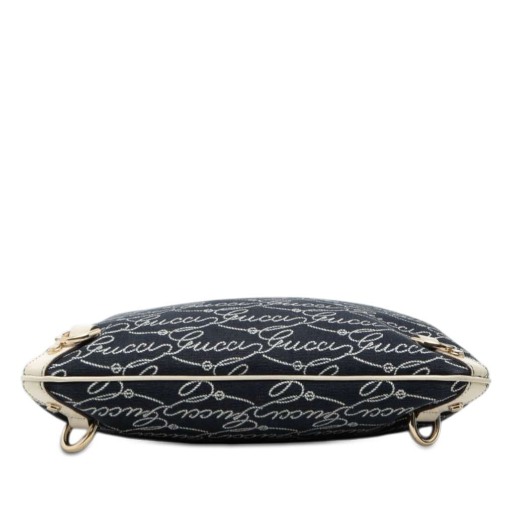 Gucci 85th Anniversary Denim Abbey D Ring Crossbody Blue Denim Good condition - Inside View