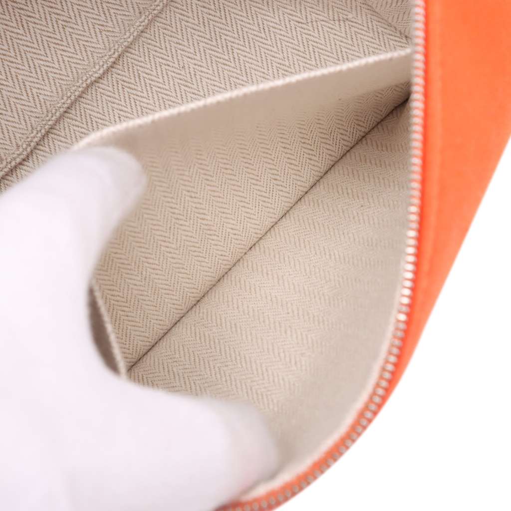 Hermès Small Toile Bride A Brac Case Orange Canvas Good condition - Model View