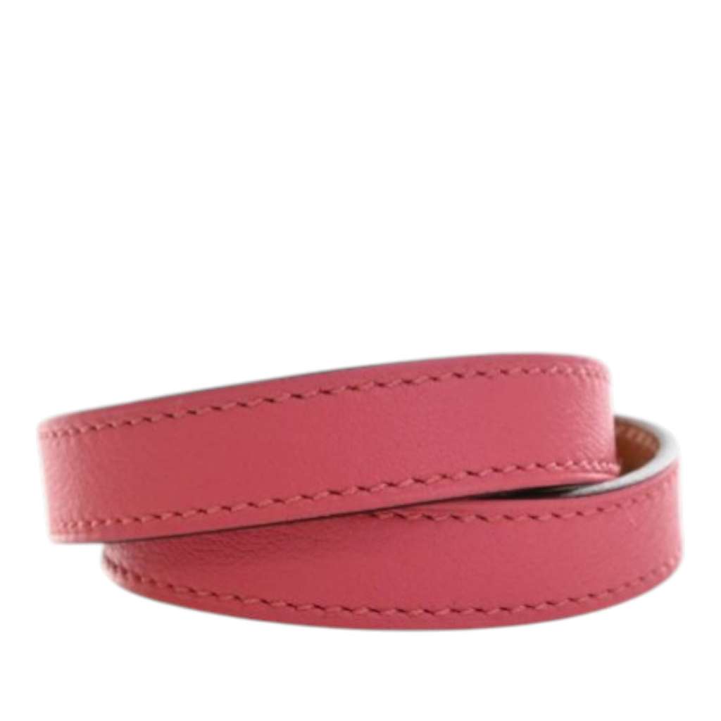 Hermès Swift Kelly Double Tour Bracelet Pink Leather Good condition - Model View