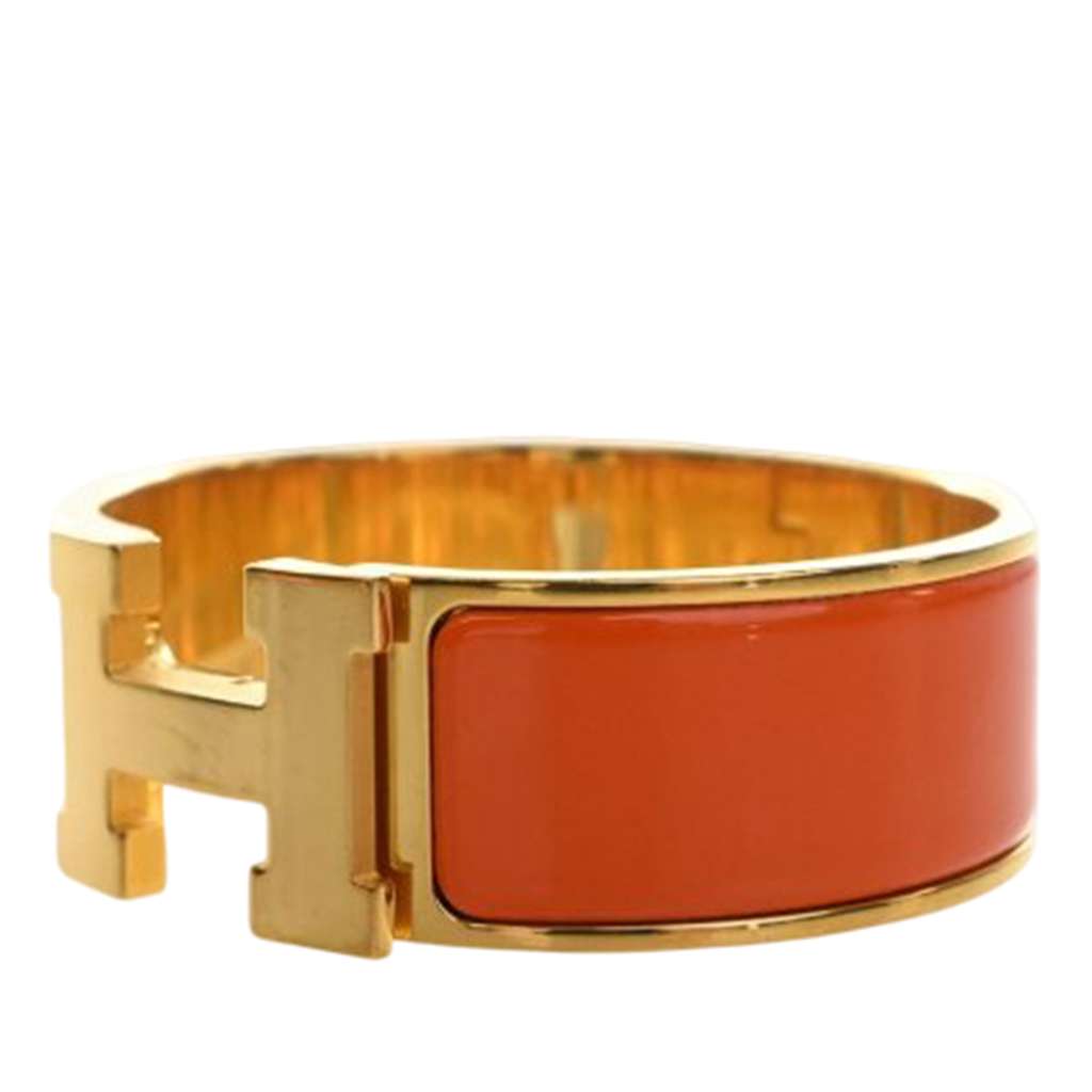 Hermès Enamel Clic Clac H Bracelet PM Orange Good condition - Inside View