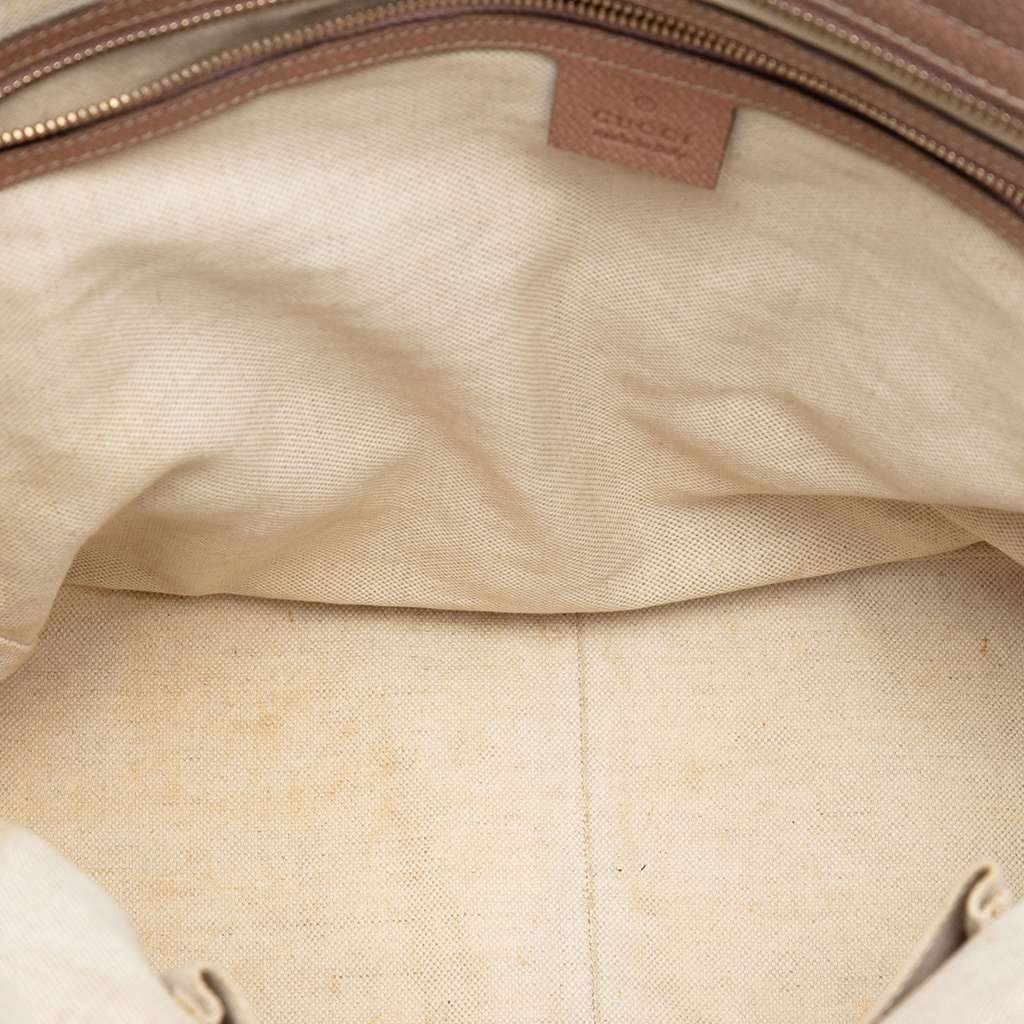 Gucci GG Canvas and Leather Bree Tote Pink Leather Good condition - Model View