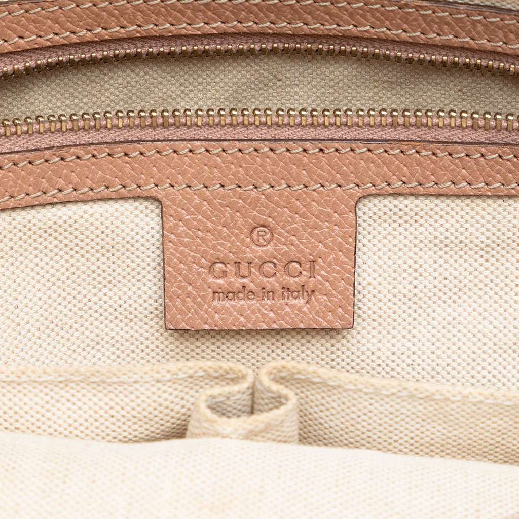 Gucci GG Canvas and Leather Bree Tote Pink Leather Good condition - Box View