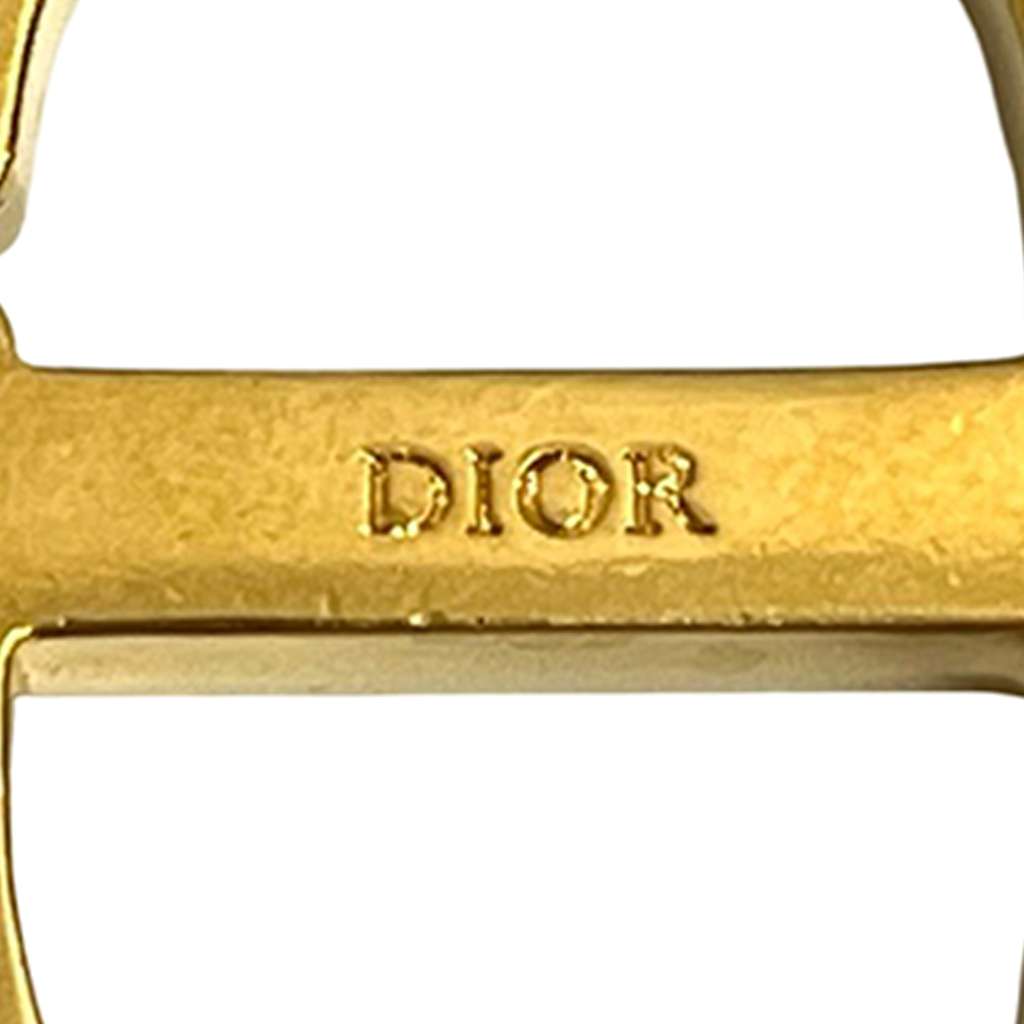 Dior Gold Plated Lacquered CD Logo Chain Necklace Gold Metal Good condition - Inside View