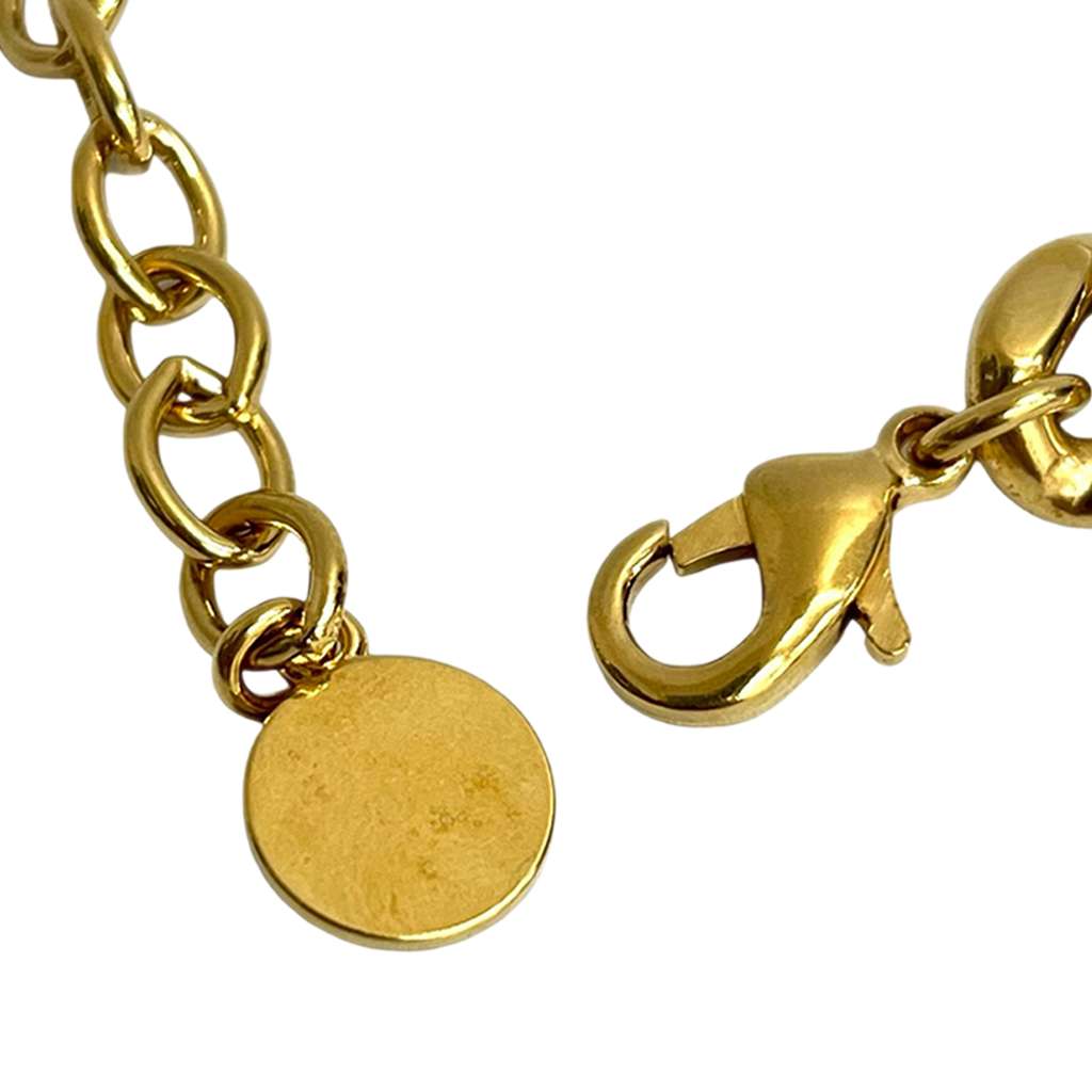 Dior Gold Plated Lacquered CD Logo Chain Necklace Gold Metal Good condition - Box View